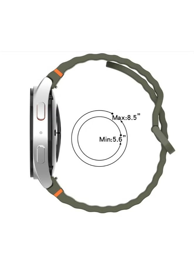 X-level Sports Silicone Strap for Samsung Galaxy Watch 7/FE/6/5/4 Strap 40mm 44mm/Galaxy Watch 5 Pro Strap 45mm, Silicone Sports Strap Galaxy Watch 6 4 Classic Strap Women's Men's (Black) - Image 5