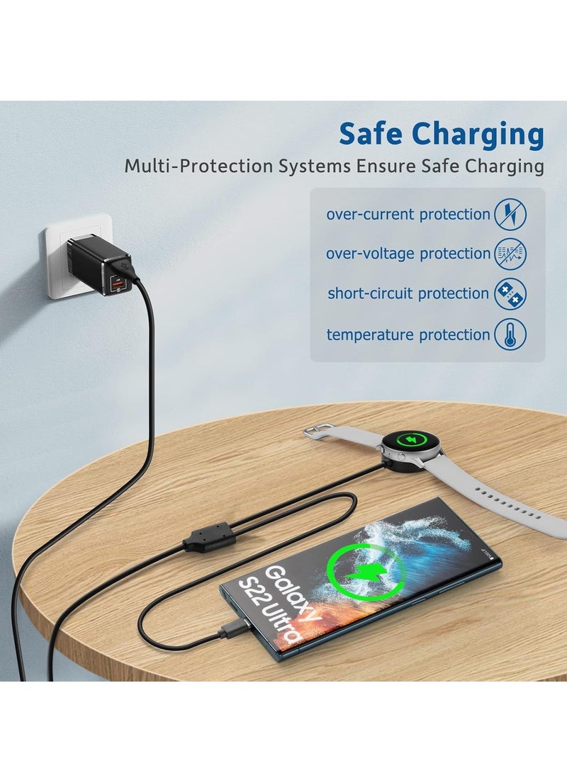 general 25W USB C Charger, 2 in 1 Watch Charger Compatible for Samsung Galaxy Watch 7/FE/6/6 Classic/5 Pro/5/4/3/Active2/1 and Galaxy S25/S24/S23/S22/21/20 Note20/10/Z Fold 6 5 4/ Z Flip 6 5 4 3 and Galaxy - Image 4