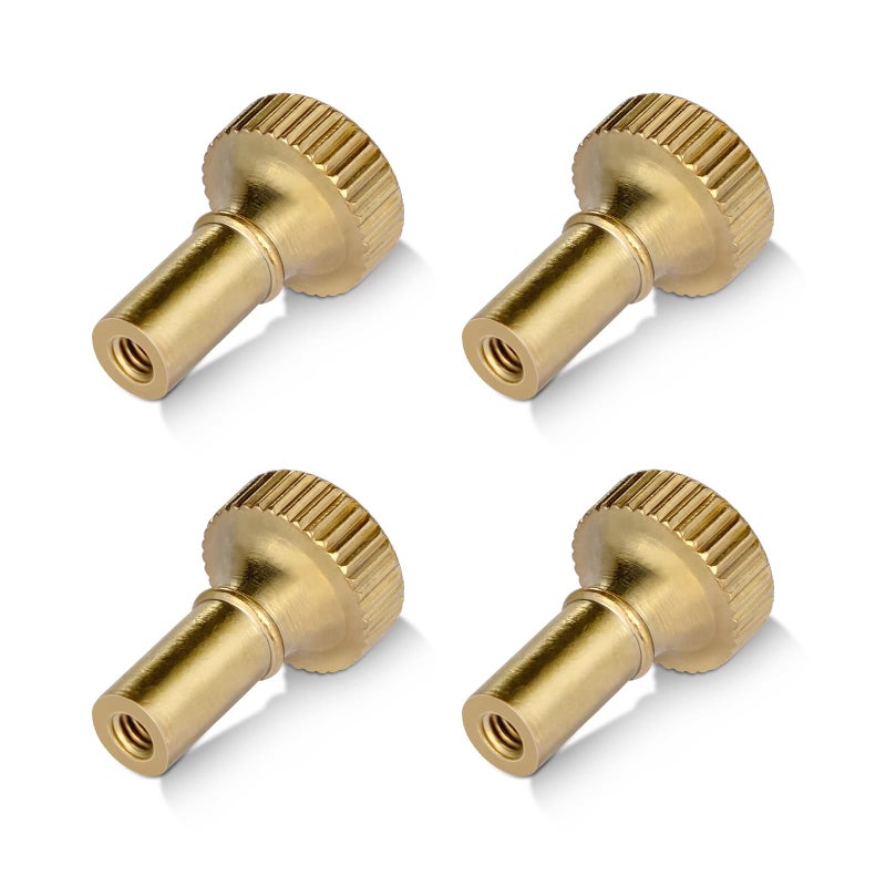GooChan Brass Lamp Switch Knob,Turn On/Off Light Switch Knob Replacement,Standard Size Twist Switch Knobs,Antique Brass Color (Gold) - Image 1