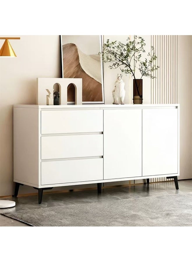 JCB CHIC خزانة بار للقهوة مقاس 140×40×75 سم، خزانة جانبية عصرية متعددة الاستخدامات مزودة بدرجين ورفوف متعددة، خزانة تخزين للمطبخ، طاولة كونسول عصرية لغرفة المعيشة وغرفة الطعام والمدخل، خزانة زخرفية خشبية - Image 1