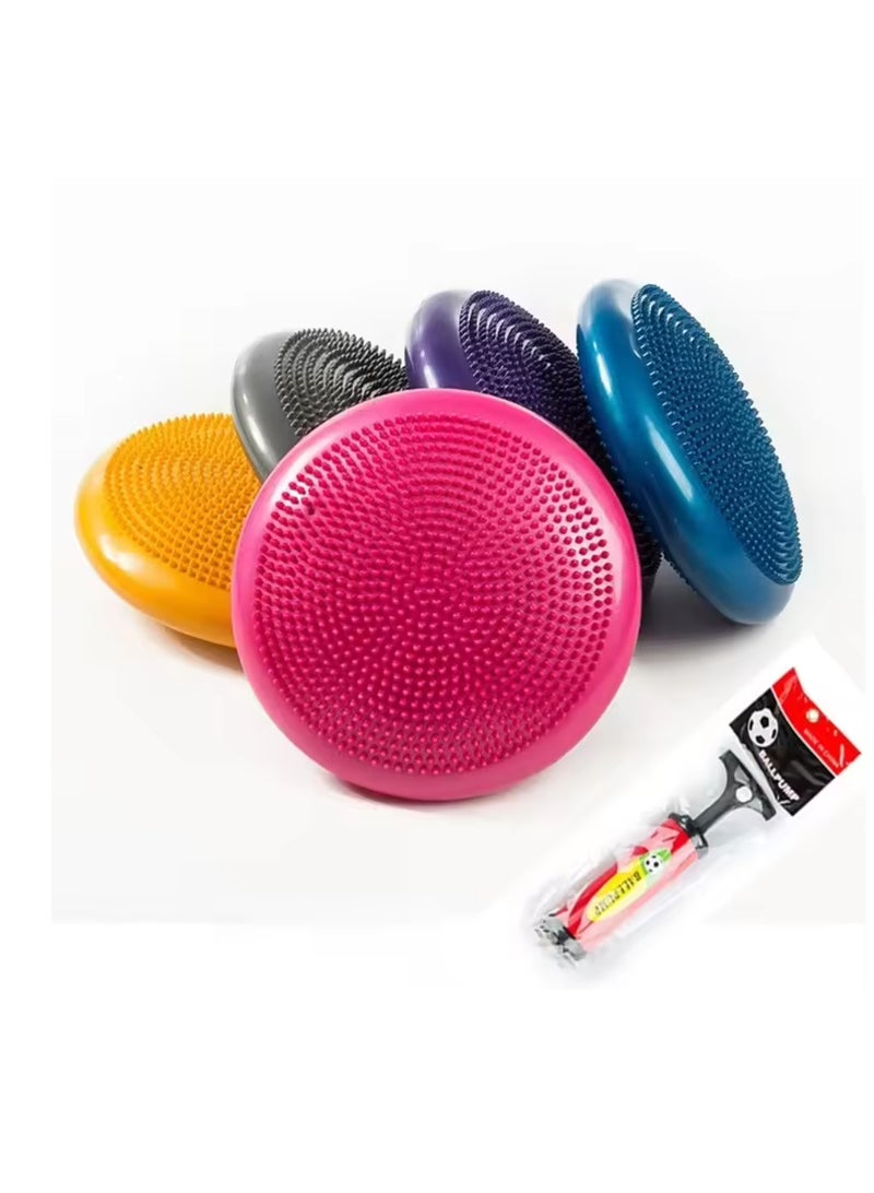 سبال كرة تدليك يوغا قابلة للنفخ متينة عالمية للصالة الرياضية واللياقة البدنية واليوغا ووسادة تدليك قرص التوازن المتذبذب - Image 1