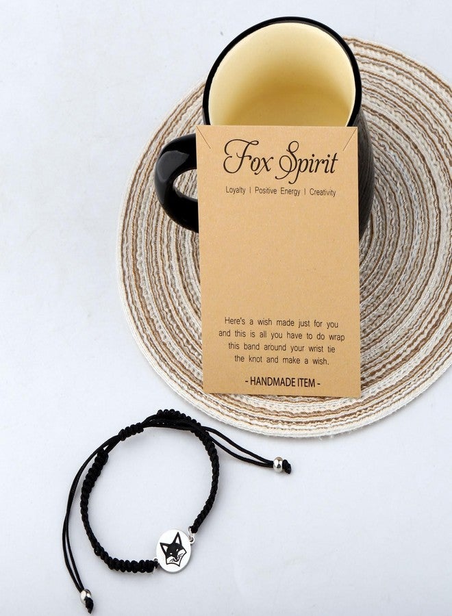 MAOFAED Fox Gift Fox Spirit Loyalty Creativity Positive Energy Inspirational Gift Fox Handmade Bracelet for Men Women (fox spirit) - Image 3