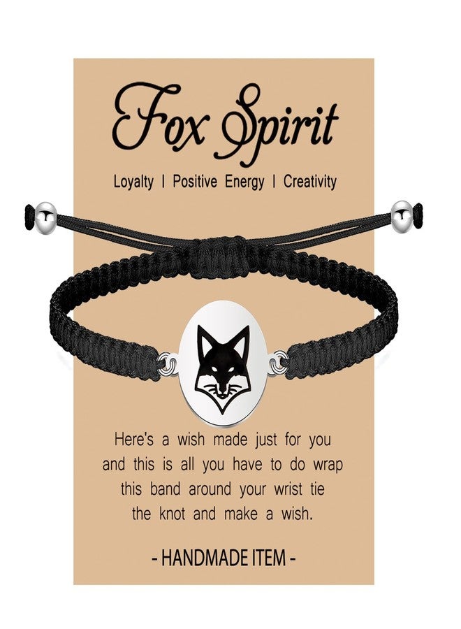 MAOFAED Fox Gift Fox Spirit Loyalty Creativity Positive Energy Inspirational Gift Fox Handmade Bracelet for Men Women (fox spirit) - Image 1