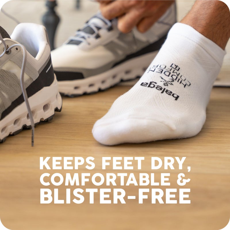 Balega Hidden Comfort Performance No Show Athletic Running Socks (1 Pair), White, Small - Image 3