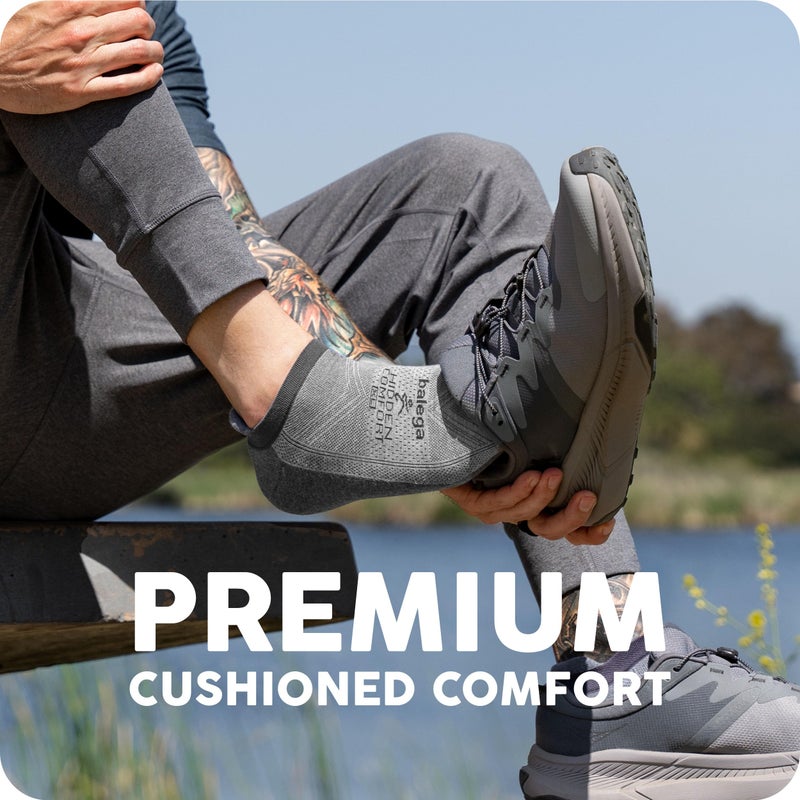 Balega Hidden Comfort Performance No Show Athletic Running Socks (1 Pair), White, Small - Image 2