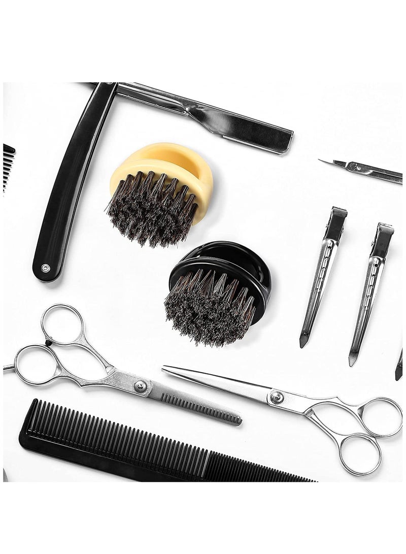 KASTWAVE Knuckle Brush Brushes Fade Brush Barber Knuckle Beard Brush for Men Finger Brush Barber Face Brush Knuckle Neck Brush Soft Bristles Mustache Brush Barber Hair Brush Beard Sweep Beard Styling(4 Pieces) - Image 4