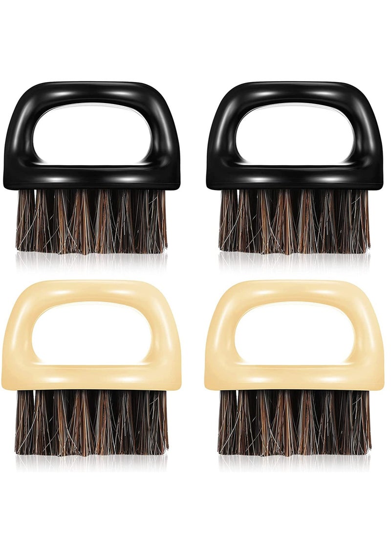 KASTWAVE Knuckle Brush Brushes Fade Brush Barber Knuckle Beard Brush for Men Finger Brush Barber Face Brush Knuckle Neck Brush Soft Bristles Mustache Brush Barber Hair Brush Beard Sweep Beard Styling(4 Pieces) - Image 1