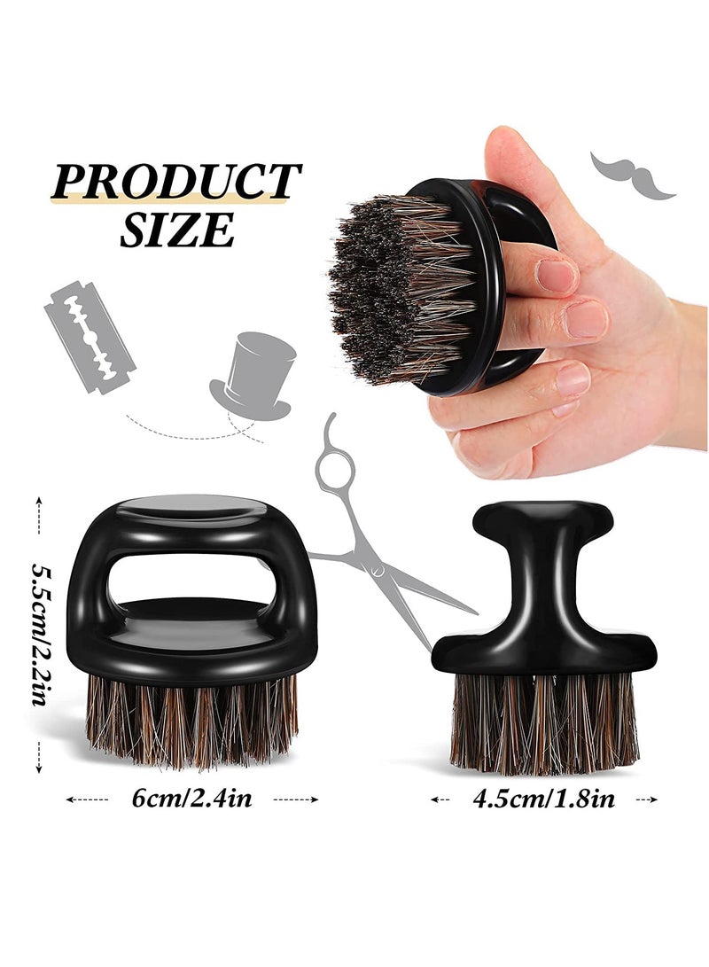 KASTWAVE Knuckle Brush Brushes Fade Brush Barber Knuckle Beard Brush for Men Finger Brush Barber Face Brush Knuckle Neck Brush Soft Bristles Mustache Brush Barber Hair Brush Beard Sweep Beard Styling(4 Pieces) - Image 2