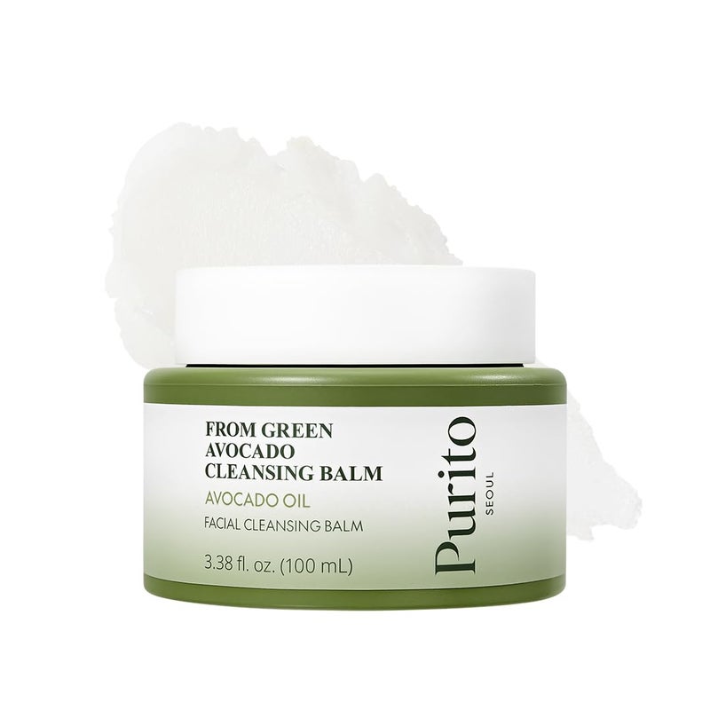 PURITO From Green Avocado Cleansing Balm 100ml / 3.38 fl. oz., Melt-In Moisture with Avocado Oil, Vegan, Cruelty-Free, Suitable for Dry Skin, Korean Skincare - Image 1