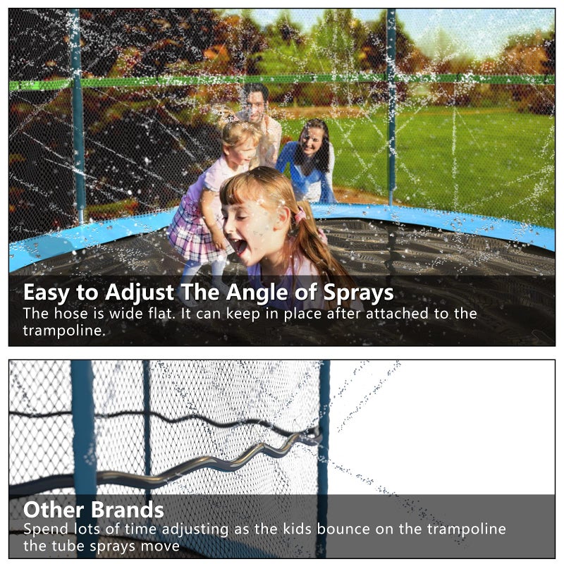 Jasonwell Trampoline Sprinkler Kids Outdside: Trampoline Accessories Waterpark Tropical Party Summer Outdoor Fun Water Games Toys Sprinklers Backyard Water Park Activity Toy for Kids Boys Girls (39FT) - Image 4