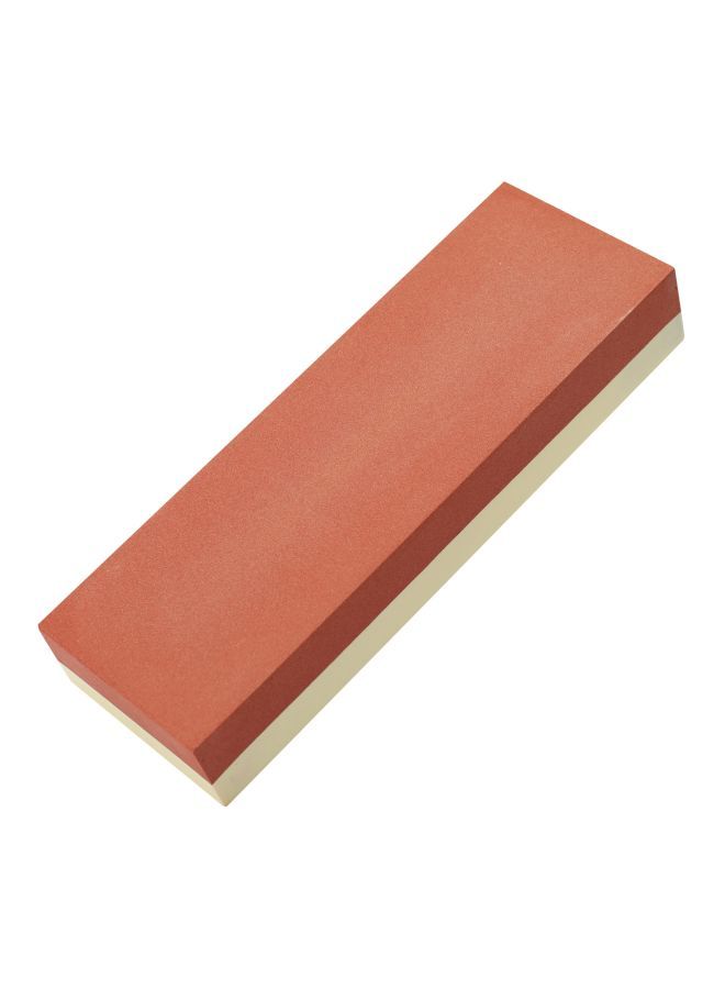 NIBEMINENT Professional Whetstone Cut Sharpening Stone Red/Beige 19x4x7cm  - Image 1