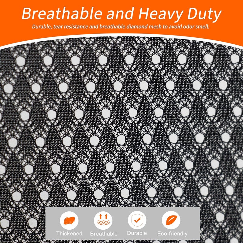 Heavy Duty Diamond Mesh Laundry Bag, 30"x36"| 2 Pack, Black - Image 3