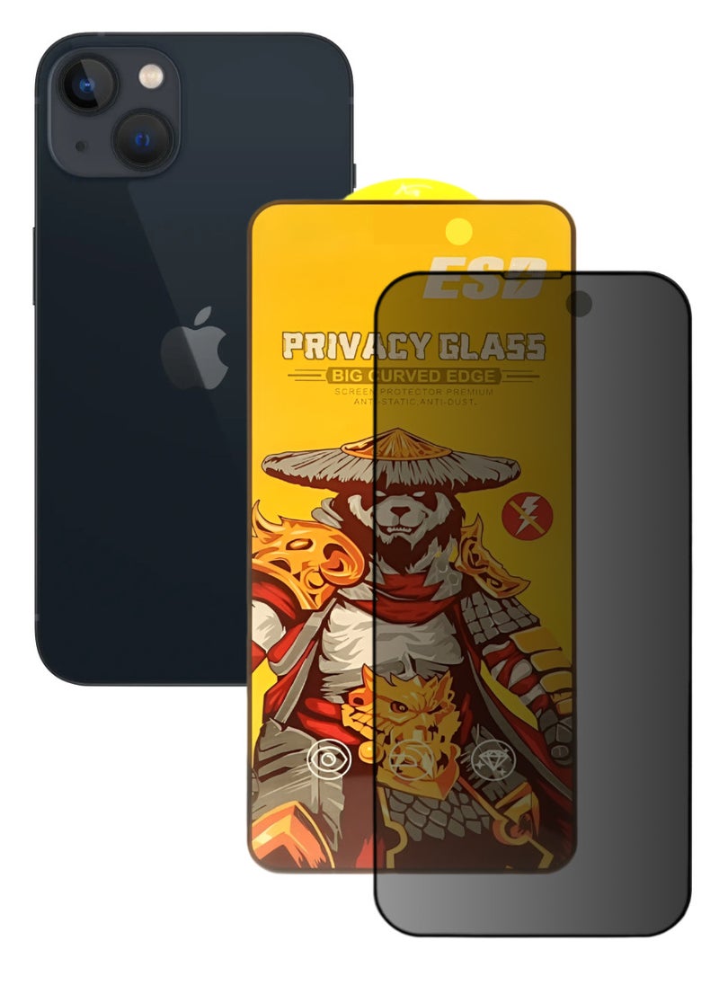 ESD Tempered Dustproof Privacy Glass Screen Protector Compatible For iPhone 13 - Image 1