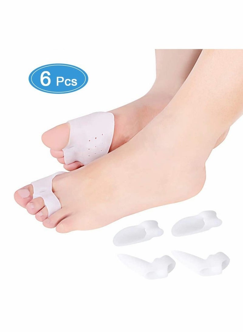 Excefore مجموعة العناية بإبهام القدم الأروح وتصحيح انحراف إبهام القدم، وتقويم إصبع القدم الكبير، وفاصل إصبعين وواقي إصبع القدم الثلاثي للرجال والنساء، وتسكين الألم والفصل - Image 5