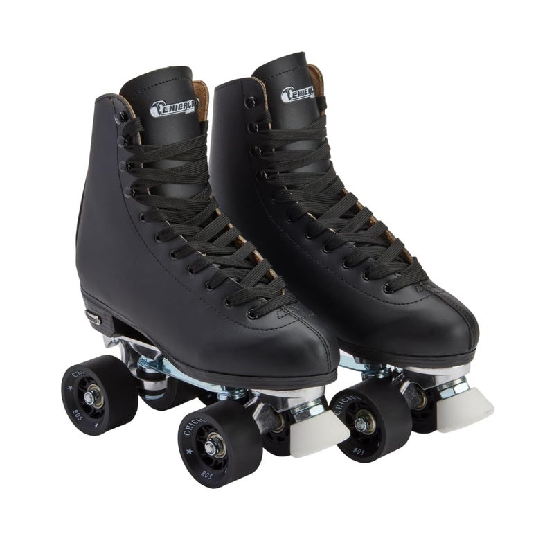 CHICAGO Skates Men's Premium Leather Lined Rink Roller Skate - Classic Black Quad Skates - Image 1