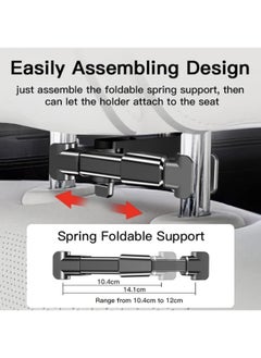 Yesido C117 Car Tablet Headrest Mount Tablet Holder for Car Seat 360 Degree Rotation Compatible with 4.7inch to 12.9 inch, Compatible with Tablets/iPhone 13/iPads/Smartphones  - Image 3