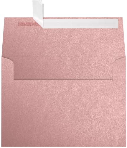 LUXPaper A7 Invitation Envelopes Peel Press 5 14 x 7 14 Misty Rose Metallic Sirio Pearl 84lb Text 50 Qty