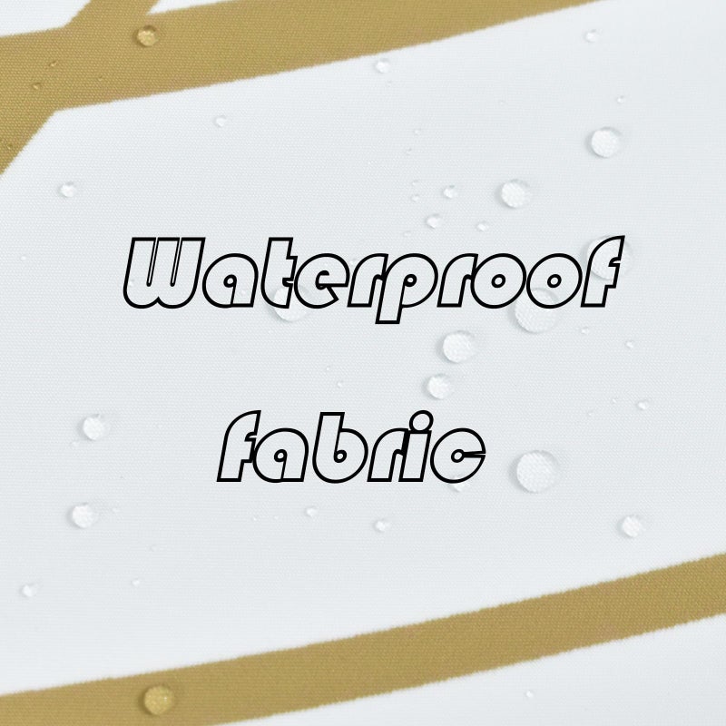 Punkray Gold Light Brown and White Striped Wavy Line Fabric Shower Curtain for Bathroom with Hooks  Extra Long Shower Curtain Set Stripe Bath Curtains Decor Weighted Hem Washable  72x78 - Image 3