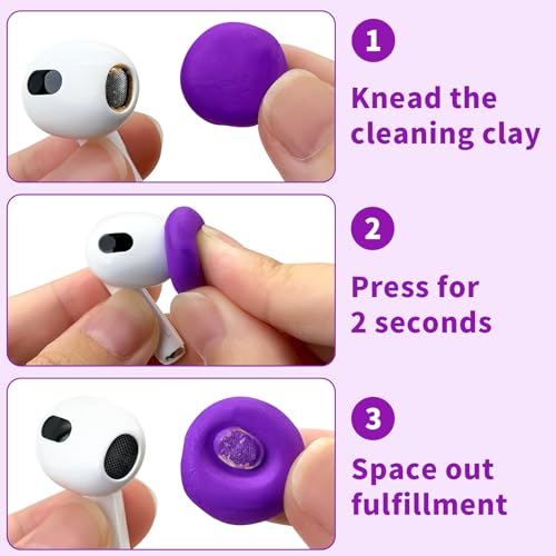 Midukit Cleaner Kit for Airpod, Earbud Cleaning Putty, Cleaning Kit Compatible with Airpods iPhone, fits Earbud Phone Ear Wax Dirt, Cleaning with Putty, Cleaning Pen, Microfiber Cleaning Cloth & Brushes - Image 4