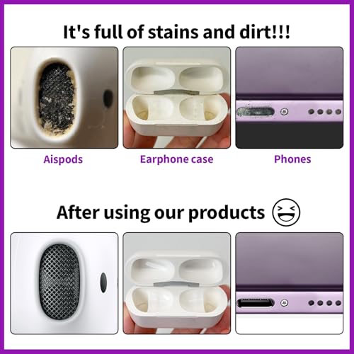 Midukit Cleaner Kit for Airpod, Earbud Cleaning Putty, Cleaning Kit Compatible with Airpods iPhone, fits Earbud Phone Ear Wax Dirt, Cleaning with Putty, Cleaning Pen, Microfiber Cleaning Cloth & Brushes - Image 2