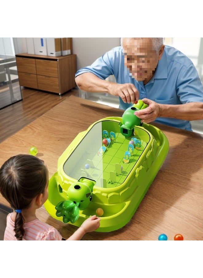 Generic - Children Playing Marbles Game Parent-child Interaction Playing Marbles Puzzle Coordination Focus Toy Gift 3 To 6 Years Old-Color:Family Interactive Exercises To Improve Children’s Educational And Hands-on Abilities-Specification:Ultra Armor Double Battle Station Comes With 2 Launchers (20 Marbles) - Image 1