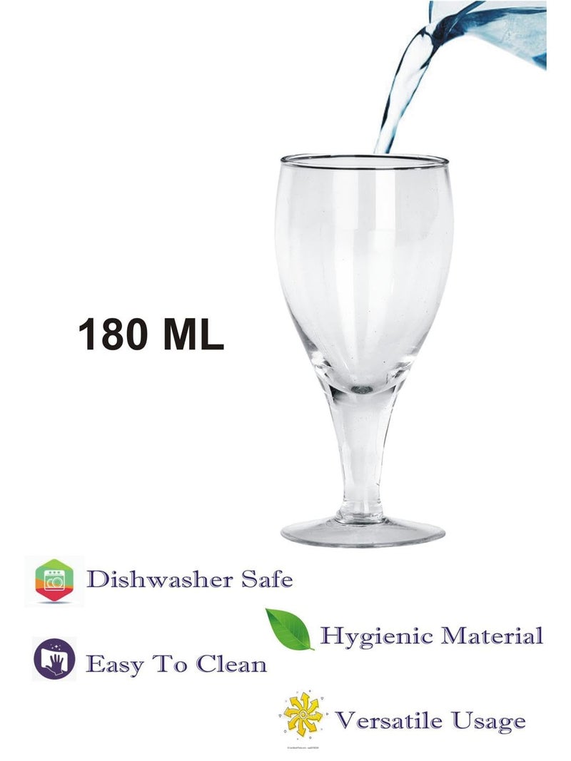 Somil Beautiful Wine Glasses for Memorable Moments 180 ml Capacity Pack of 6 Size 135 X 6 X 6 Cm - Image 4