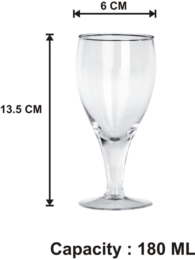 Somil Beautiful Wine Glasses for Memorable Moments 180 ml Capacity Pack of 6 Size 135 X 6 X 6 Cm - Image 3