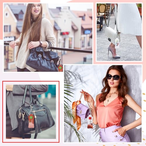 Cosblank 6 Pcs Boho Lip Balm Sleeve Keychain Lipstick Holder Key Chain with Portable Clip Lip Gloss Pouch Keychain for Women Graduation Travel Accessory Stocking Stuffers Gifts - Image 5