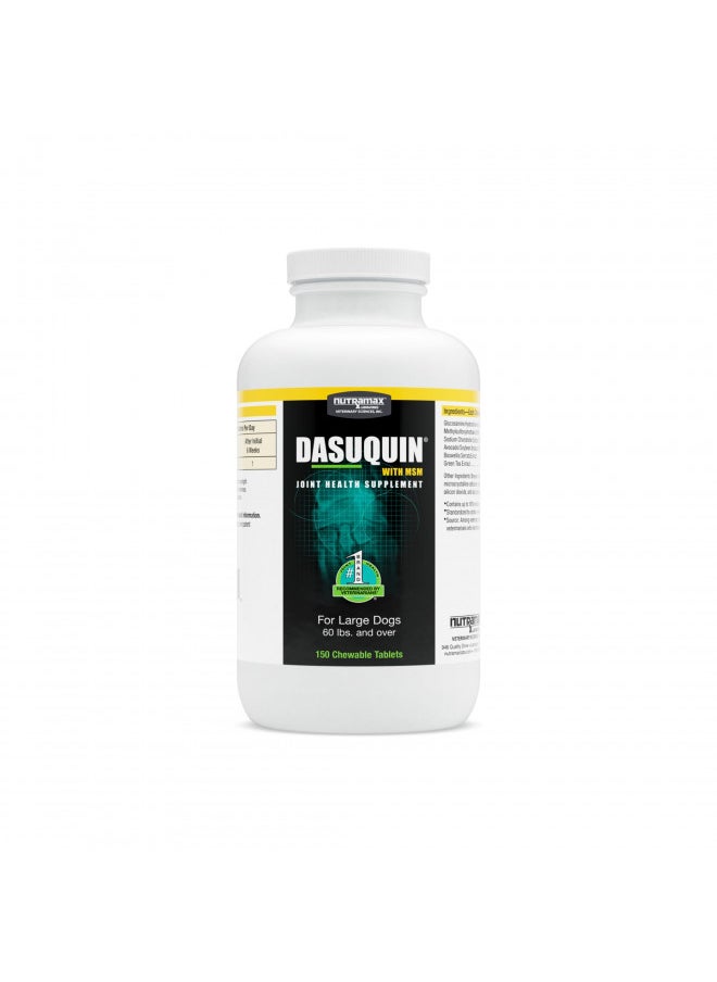 Nutramax Laboratories Nutramax Dasuquin with MSM Joint Health Supplement for Large Dogs - With Glucosamine, MSM, Chondroitin, ASU, Boswellia Serrata Extract, and Green Tea Extract, 150 Chewable Tablets 