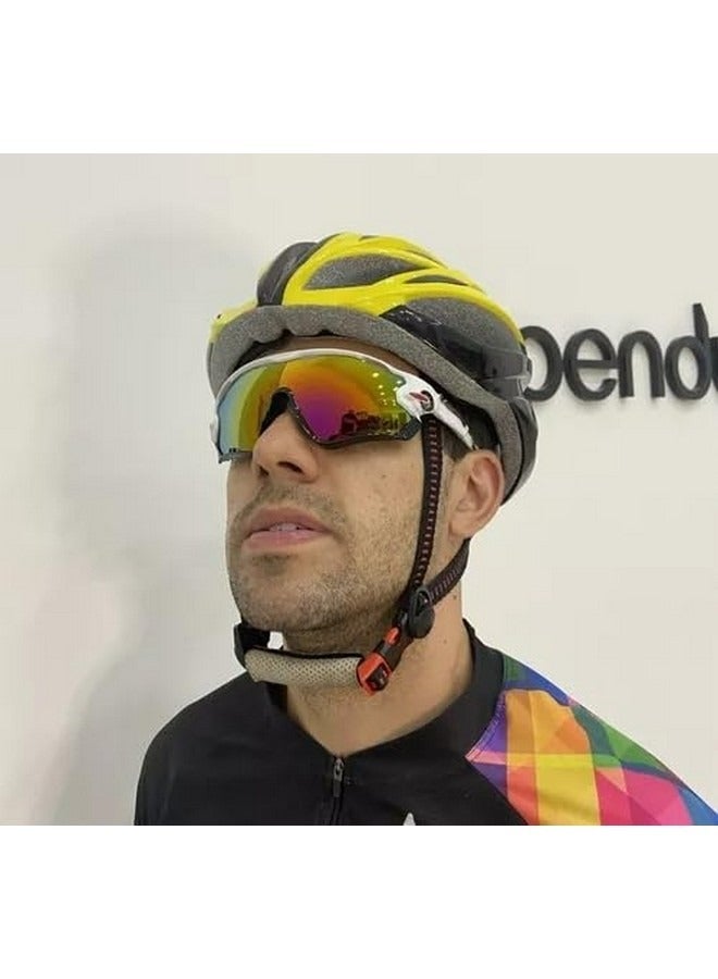 Beauenty UV Protected Sports Mirrored Wraparound Sunglasses for Cycling Cricket Riding Running Men Women Stylish Hydrophobic Lens with Full Coverage Protection Anti Glare Goggles - Image 4