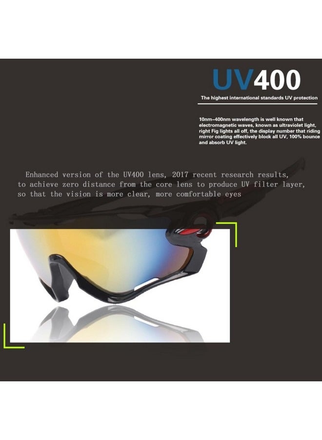Beauenty UV Protected Sports Mirrored Wraparound Sunglasses for Cycling Cricket Riding Running Men Women Stylish Hydrophobic Lens with Full Coverage Protection Anti Glare Goggles - Image 5