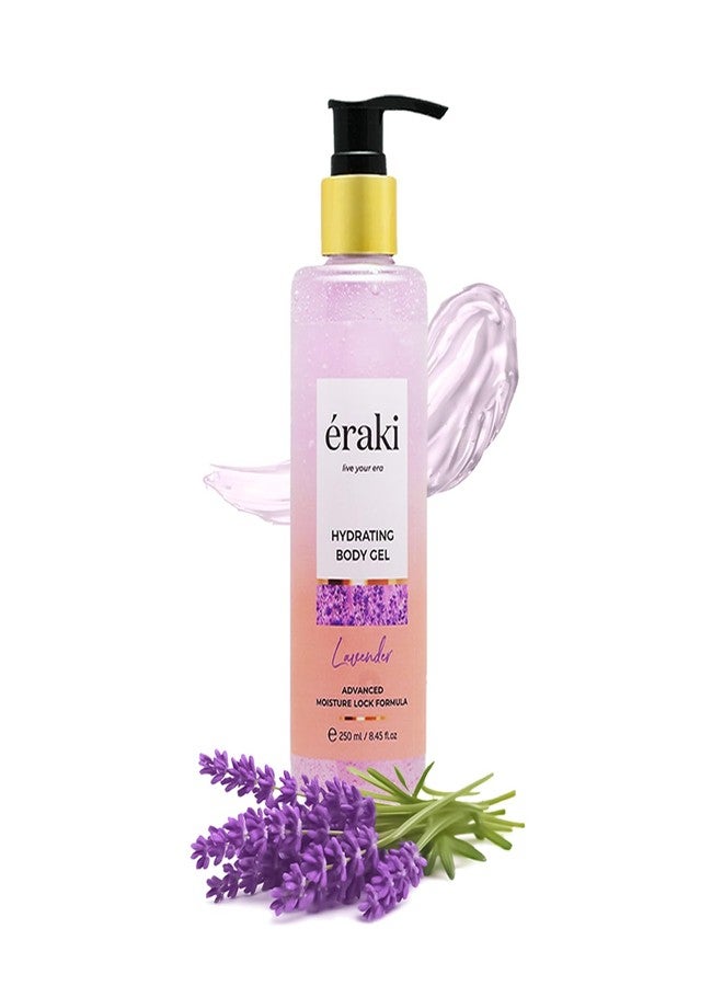 LOVELY eraki Lavender Scented Hydrating Body Gel Moisturizer with Vitamin B5 & Hyaluronic Acid | Non-Greasy Hand & Body Gel for Soft, Calm & Nourished Skin Daily Moisturizer for Dry, Rough Skin | 250ml - Image 1