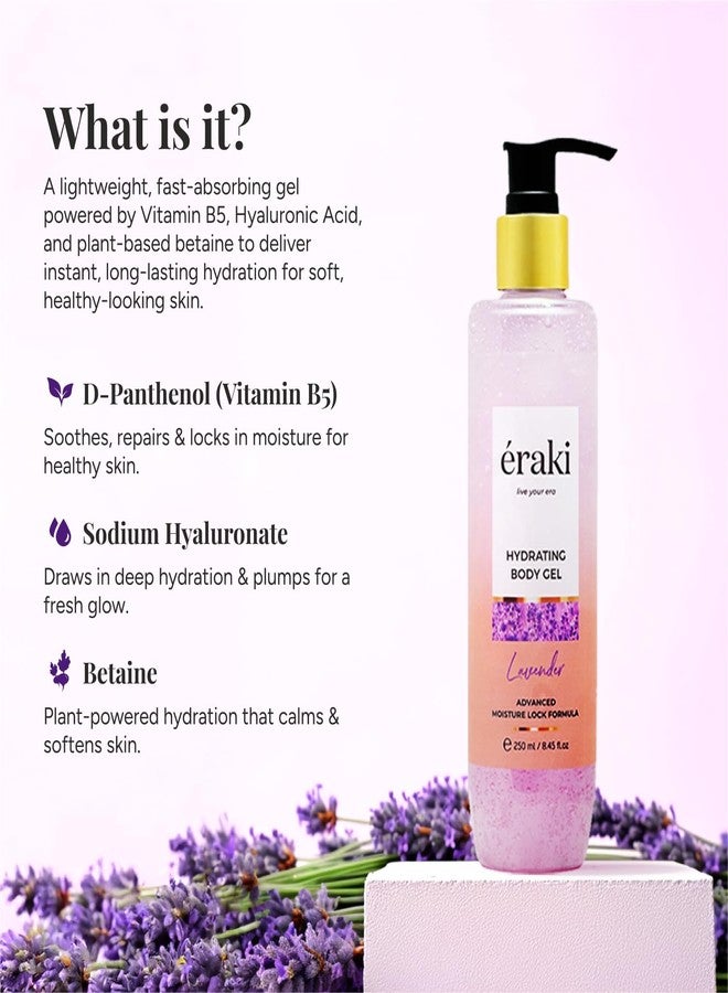 LOVELY eraki Lavender Scented Hydrating Body Gel Moisturizer with Vitamin B5 & Hyaluronic Acid | Non-Greasy Hand & Body Gel for Soft, Calm & Nourished Skin Daily Moisturizer for Dry, Rough Skin | 250ml - Image 3