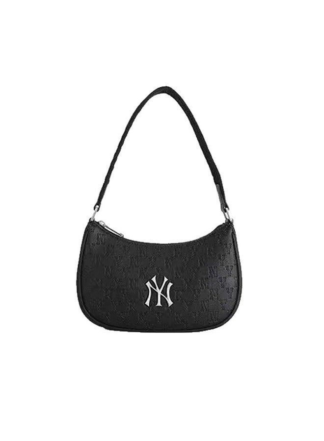 MLB Korean new mlb embossed underarm bag, NY monochrome bucket bag, waist bag, full-print backpack, retro tote bag - Image 1
