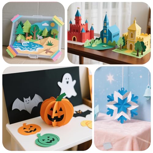 Koogel 40Sheets Colored Cardstock, 30 Assorted Colors Construction Paper Printer Paper, 65 lb/180 GSM Card Stock for Printing, DIY Card Making, Craft Supplies for Kids, School Supplies - Image 4