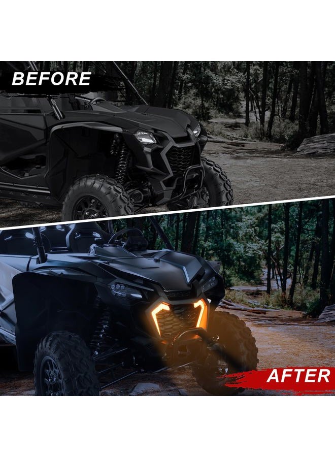 SAUTVS LED Turn Signal Fang Lights for Honda Talon 1000, Front Grille Accent Lights Signature Lights Grill Lamps for Honda Talon 1000R 1000X 1000X-4 2022-2024 Accessories(2PCS) - Image 3