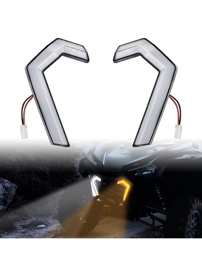 SAUTVS LED Turn Signal Fang Lights for Honda Talon 1000, Front Grille Accent Lights Signature Lights Grill Lamps for Honda Talon 1000R 1000X 1000X-4 2022-2024 Accessories(2PCS) - Image 1
