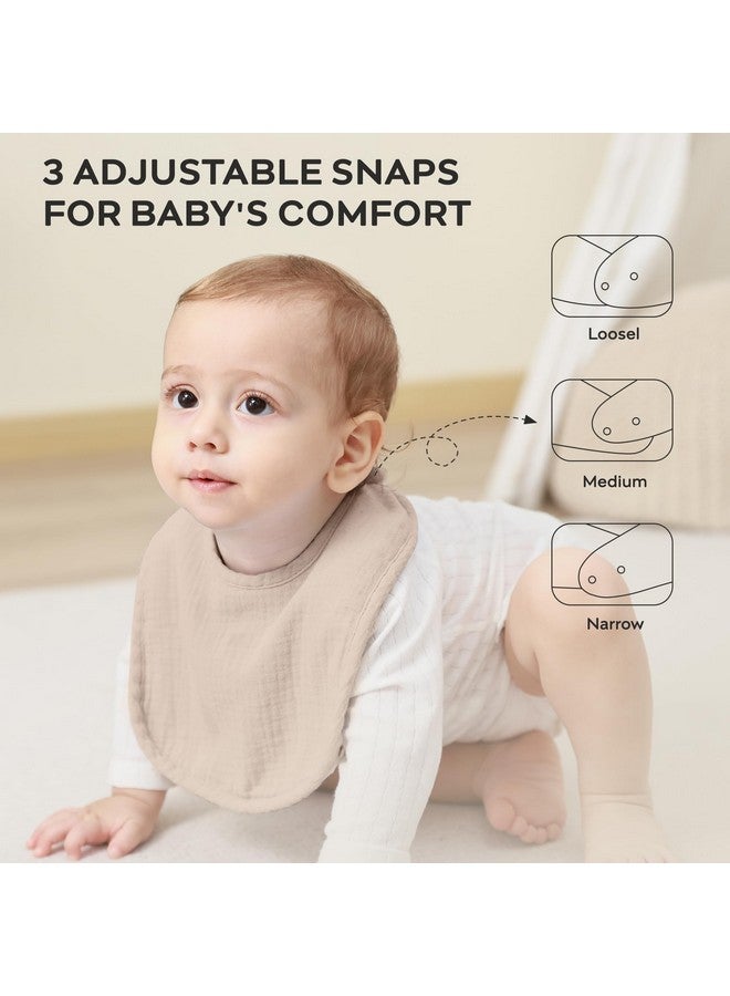 مريلة أطفال جيلي موني موسلين، عبوة من 8 قطع، مريلة أطفال باندانا، مريلة لعاب للأطفال من الجنسين، مصنوعة من القطن بنسبة 100%، ألوان سادة، مريلة ناعمة مربعة للتسنين للأطفال حديثي الولادة - Image 2