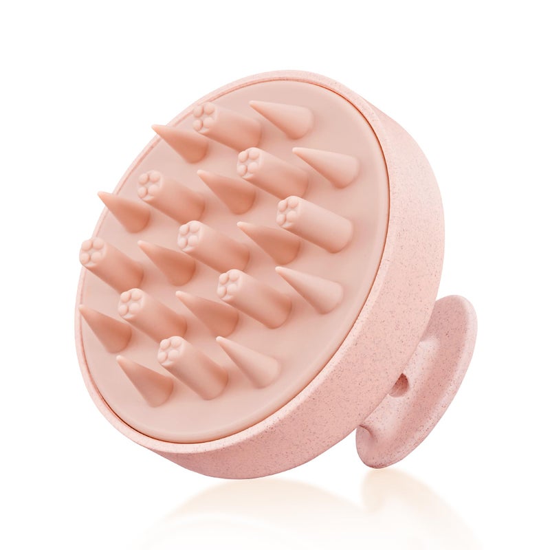 HEETA Hair Scalp Massager for Hair Growth Shampoo Brush Scalp Scrubber Exfoliator with Soft Silicone Bristles for Dandruff Removal to Relieve Stress Wet Dry Use Updated Material Pink - Image 3