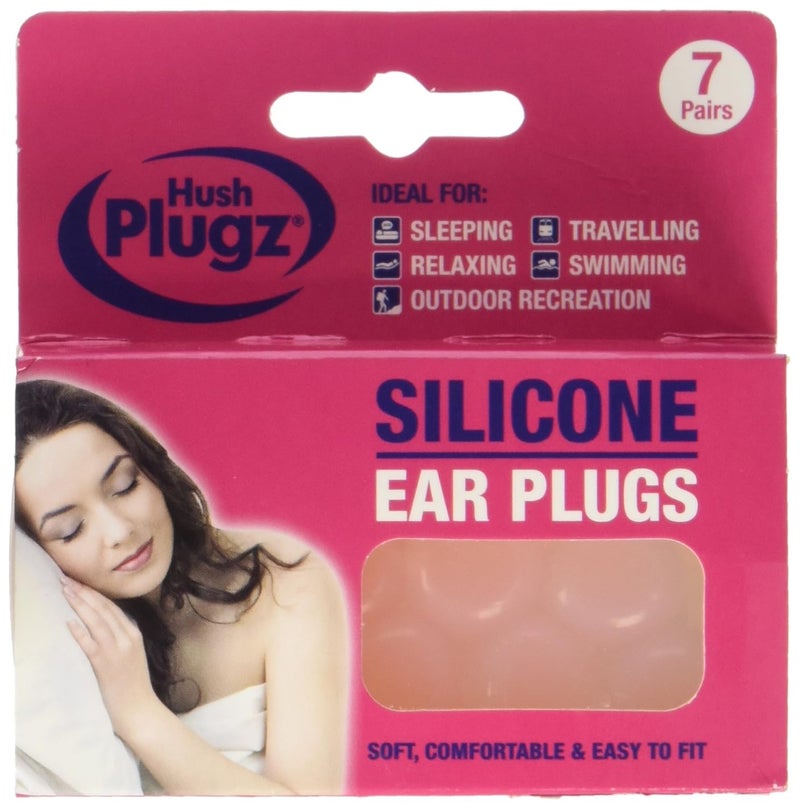 Hush Plugz 3921 Silicone Earplugs Pack of 7 - Image 1