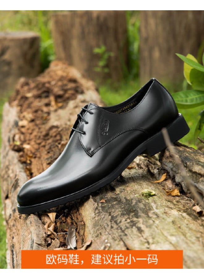 Goldlion Qixi Gift Soft Calfskin Leather Lined Derby Shoes Men's Business Casual Leather Lace-up Wedding Shoes Men's Dress Shoes - Image 1