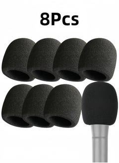 Harse 8 Pack Microphone Cover - Foam Mic Covers Windscreen Suitable for Most Standard Handheld Microphone（Black）  - Image 1