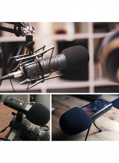 Harse 8 Pack Microphone Cover - Foam Mic Covers Windscreen Suitable for Most Standard Handheld Microphone（Black）  - Image 5