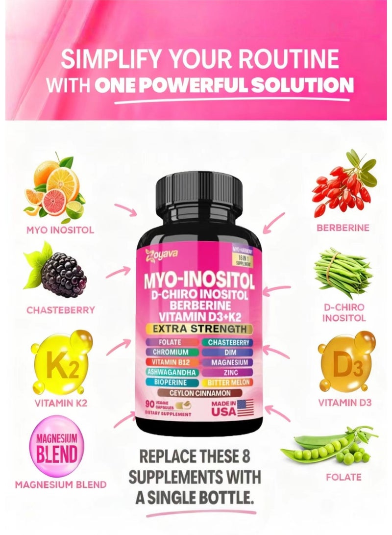 Zoyava Soothe & Smooth Bundle - Cortisol & Myo-Inositol Combo - Daily Wellness Supplement for Stress Relief & Balance - Image 4