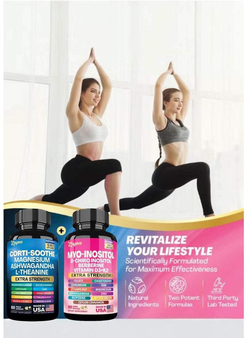 Zoyava Soothe & Smooth Bundle - Cortisol & Myo-Inositol Combo - Daily Wellness Supplement for Stress Relief & Balance - Image 3