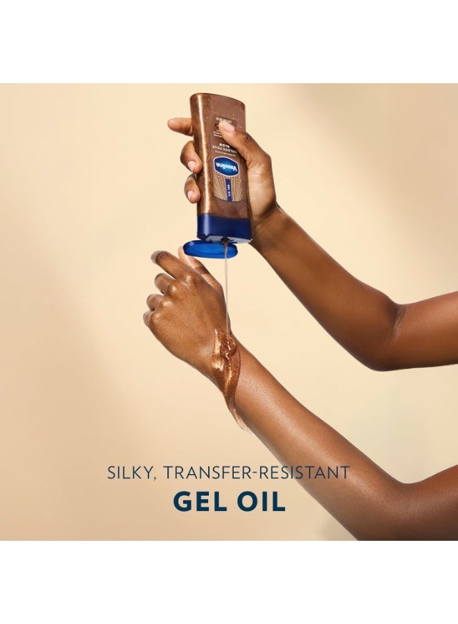 Vaseline Glazed & Glisten Golden Hour Body Gel Oil with Vanilla Cocoa Shimmering - 6.8 Oz (200ml) - Image 2