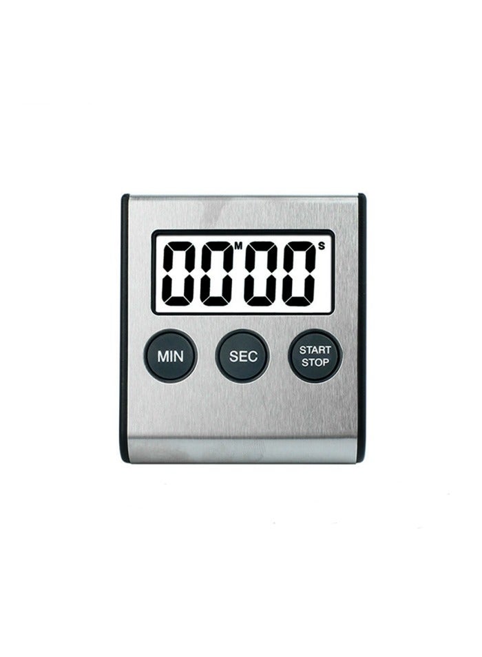 Elegant Stainless Steel Digital Kitchen Timer, Super Strong Magnetic Back, Large Display, Auto Memory and Shut-Off, Loud Alarm - Image 3