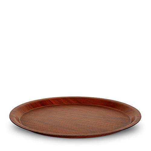 Freelance Nature Kraft Serving Tray Walnut, 33 cm, Round-Nonslip Surface, Break-Resistant, Decorative Anti Skid Kitchen & Dining/CoffeeTable Trays for Breakfast/Food/TeaBrown-Made in Europe - Image 2