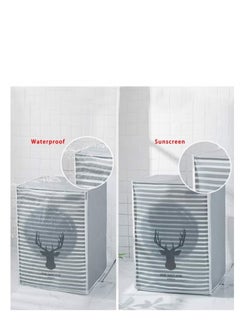 Generic Washing Machine Cover, Clothes Washer Dust Dryer Cover Lid Tumble Dustproof Cover Case with Zipper for Front Load Washer Protection Waterproof Sun Cartoon Pattern for Drum Washing Machine  - Image 4