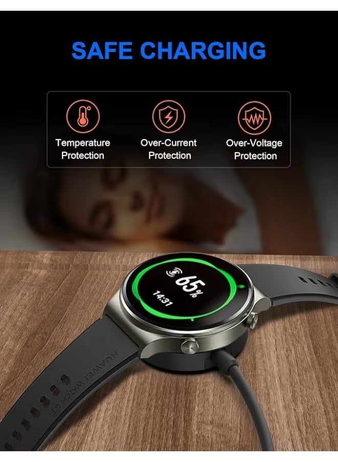 Compatible with Huawei Watch GT/GT2/GT 2e/GT Classic/GT Sport, Honor Watch Magic/Magic 2/Dream/GS Pro Charging Cable and Charging Dock 100cm - Image 4
